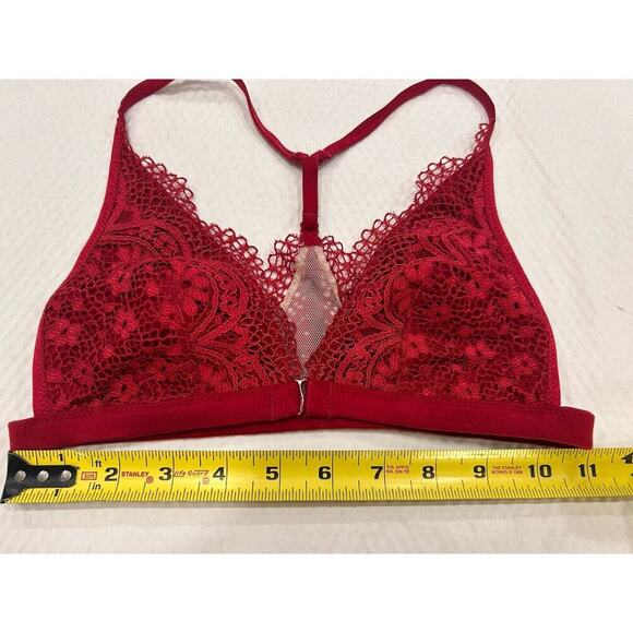 Victoria's Secret Women’s XS Lot of 2 Lace Bralettes Front Closure Blue/Red Pads - Picture 6 of 13